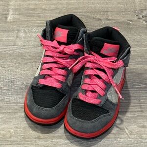 Nike Kids Sneakers - Black, Pink, and Gray